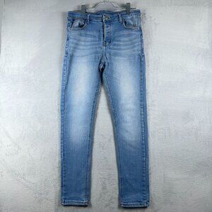 Vintage Redtag Denim Skinny Jeans Light Wash Button Fly Women's Blue Size 34